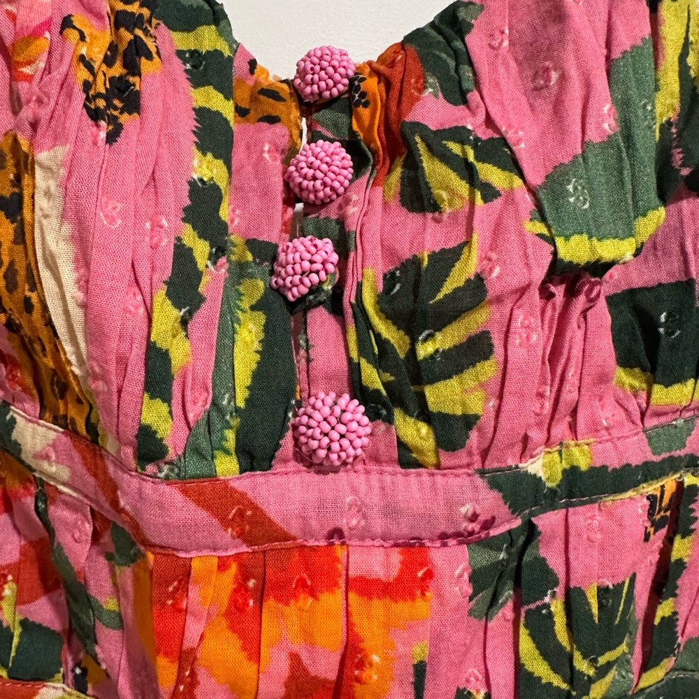 Farm Rio Medium Floral Pink Maxi Dress - Picture 3 of 5
